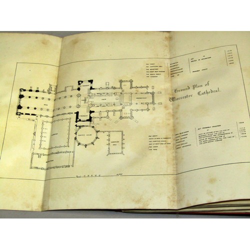 838 - Antiquarian interest archaeological report for 1848 for Worcester, Anglo Saxon History 1885 (2 vols)... 