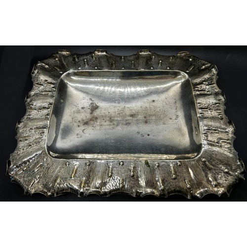 216 - A good selection of silver plate to include a set of six crown napkin rings set with blue cabochon s... 