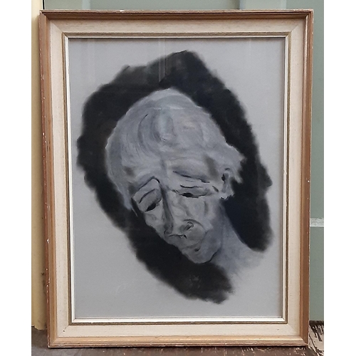 702 - Frances Cohen (1939-1998) - Two chalk and charcoal portraits, both signed, one dated 1964, largest: ... 