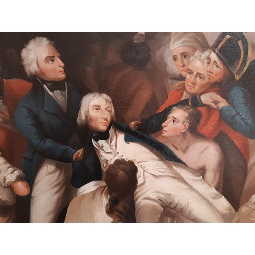 707 - After Samuel Drummond (1765-1844) - 'The Death of Nelson' (19th century), unsigned, oil on canvas, 7... 