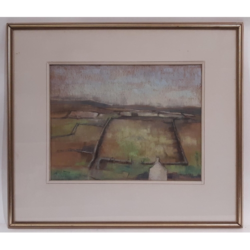 728 - Waveney Fredrick (1921-2000) - 'The Big Field, Hebden, Yorkshire', pastel, monogrammed 'WF' (Waveney... 