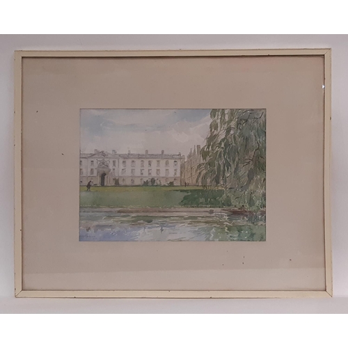 733 - Mary McCrossan (1865-1934) - King's College (from the back) (1926), signed and dated below, watercol... 