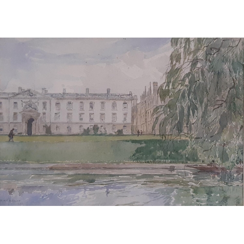 733 - Mary McCrossan (1865-1934) - King's College (from the back) (1926), signed and dated below, watercol... 