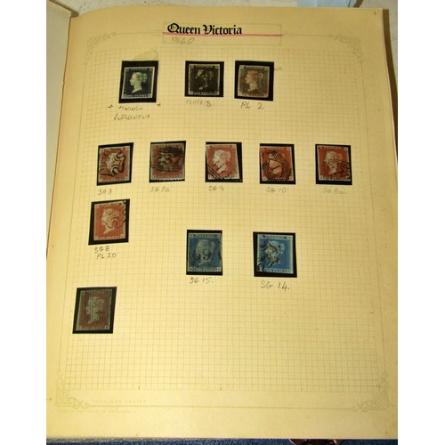 885 - A genuine unpicked Great Britain collection in a loose leaf album, including 2 x 1840 1d blacks both... 