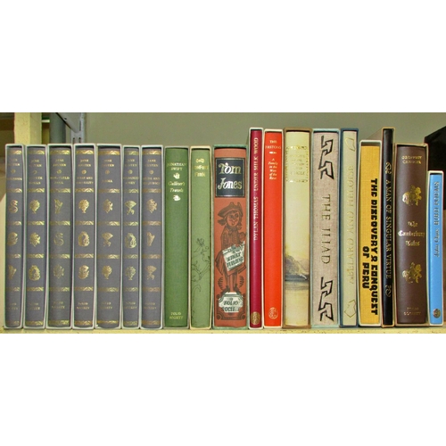 801 - Collection of Folio edition classics (18) to include Jane Austen, Chaucer, Jonathan Swift and Dylan ... 