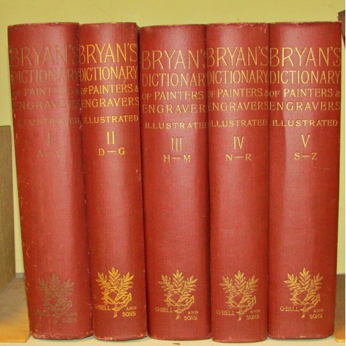 809 - Bryan's Illustrated Dictionary of Painters and Engravers (5 volumes)  (1913)