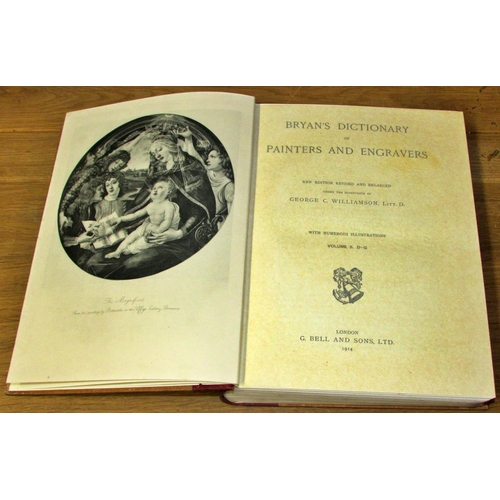 809 - Bryan's Illustrated Dictionary of Painters and Engravers (5 volumes)  (1913)