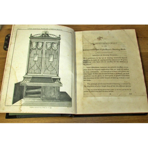 834 - Anitquarian interest - Nicholson's Practical Carpentry (1854) and Cabinet-Makers' Drawing Book (1793... 