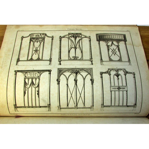 834 - Anitquarian interest - Nicholson's Practical Carpentry (1854) and Cabinet-Makers' Drawing Book (1793... 