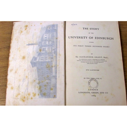 835 - Scottish interest including reference books and The Story of Edinburgh University (1884)