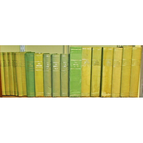 839 - Sea Breezes, The Magazine of Ships and the Sea - volumes 2-69 bound, together with unbound volumes 7... 