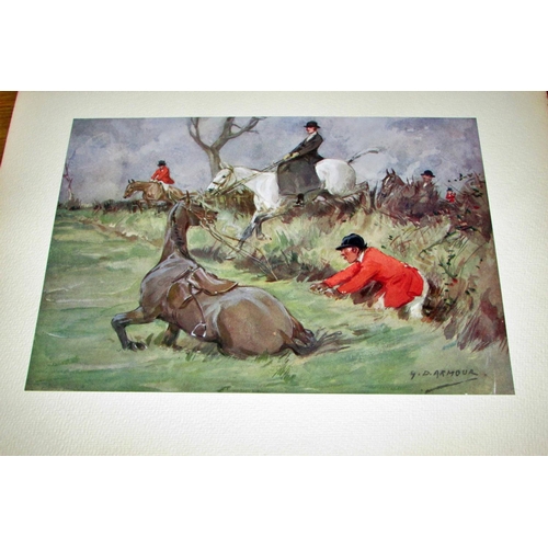 847 - Humour in the Hunting Field by G D Armour (1935) with coloured plates