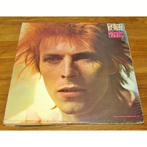 856 - Box of 40+ LPs including David Bowie, Rod Stewart, Cat Stevens, Art Garfunkel, Crosby Stills & Nash,... 