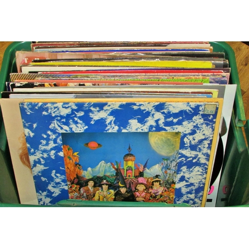 859 - Extensive collection (2 boxes) of mixed genre LPs to include The Rolling Stones, Sting, Transvision ... 