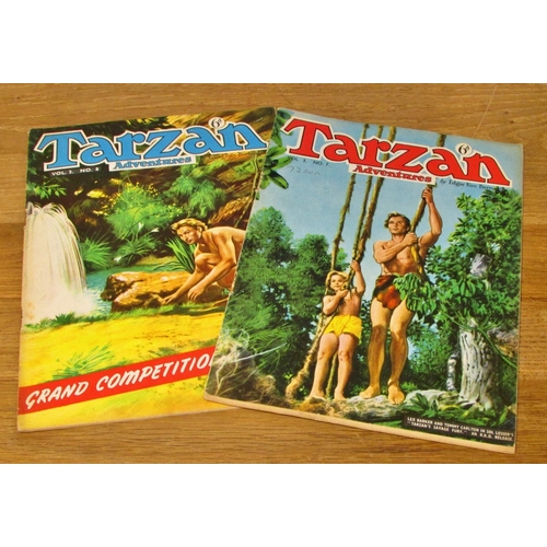 863 - Tarzan adventure comics - approx 300 - from circa 1953 vol 2 number 7 to 1959 vol 9 number 1 - publi... 