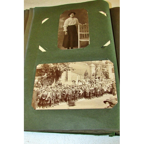 878 - Photo album of early 20th century postcards including battle front scenes and contemporary greetings... 