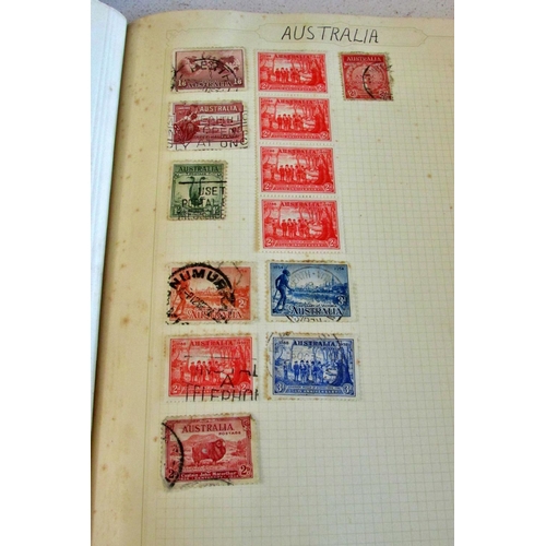 879 - 2 albums of stamps together with a red stock book and an envelope of mixed stamps (unsorted) Great B... 