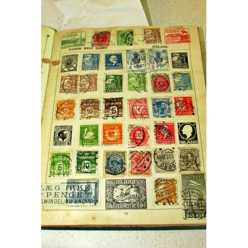 879 - 2 albums of stamps together with a red stock book and an envelope of mixed stamps (unsorted) Great B... 