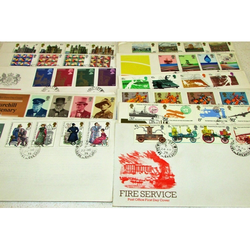 880 - Box of mint issue stamps, books of Royal Mail stamps unissued, franked first day covers etc.