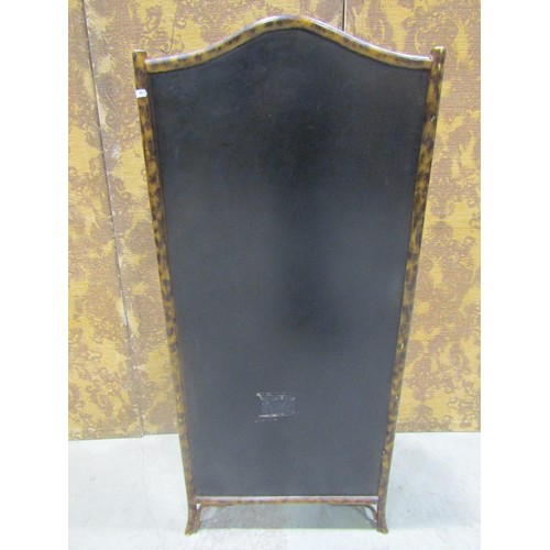 1262 - A Regency style simulated bamboo waterfall bookcase with leather panelled and overlaid sides and gra... 