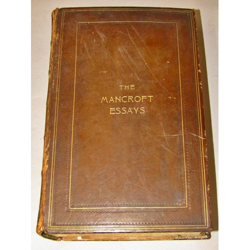 823A - The Mancroft Essays 1923 by Arthur Michael Samuel, leather bound edition (annotated by the author) i... 