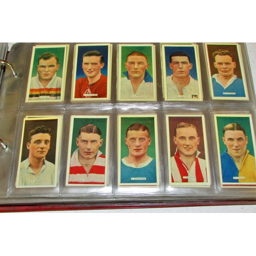 883 - Cigarette card album - containing examples of Players / Wills / Carreras / Churchmans - mostly footb... 