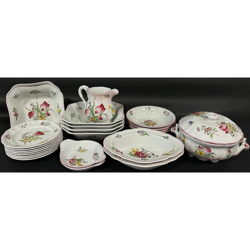 148 - Large collection of Spode Marlborough Sprays pattern dinnerware comprising dinner plates, tea plates... 