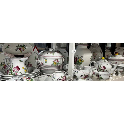 148 - Large collection of Spode Marlborough Sprays pattern dinnerware comprising dinner plates, tea plates... 