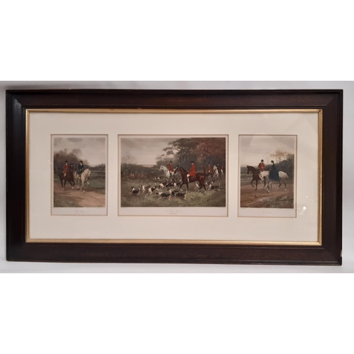 744 - After Heywood Hardy (British, 1842-1933) - Six framed colour prints (including a three prints in one... 