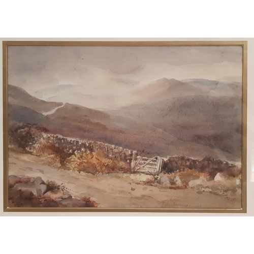 753 - Six framed paintings and prints to include: two watercolours by F. Wirgman - 'The Old Mill Lemington... 