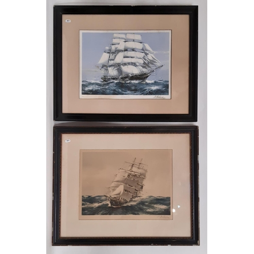 756 - Jack Spurling (British, 1871-1933) - two signed prints, one titled 'Thermopylae' the other 'Cutty Pa... 