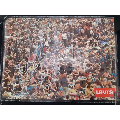 758 - Seven 1970s vintage Levi's Jeans posters, largest: 80 x 101 cm (7)