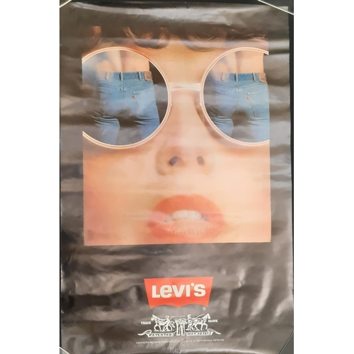 758 - Seven 1970s vintage Levi's Jeans posters, largest: 80 x 101 cm (7)