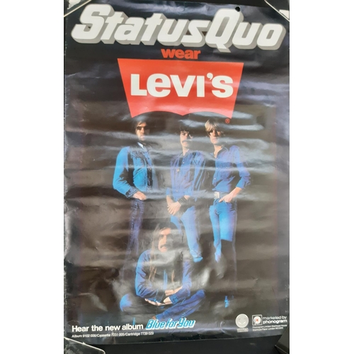 758 - Seven 1970s vintage Levi's Jeans posters, largest: 80 x 101 cm (7)