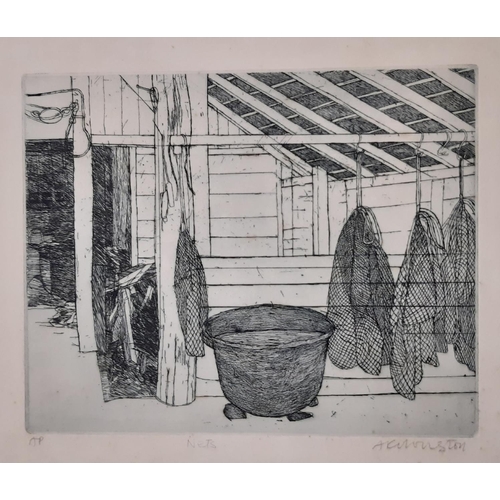 764 - Ann Kilvington (British b.1944) - Three artist's proof etchings to include: 'Nets', 'Wheek Baskets' ... 