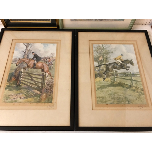 778 - Nine framed works to include: Gartland - 20th century country scene, oil on canvas, 42 x 52 cm; Flow... 