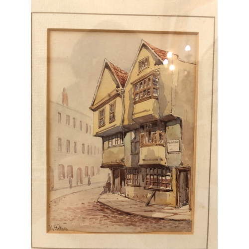 783 - Three Watercolours: Ernest Parkman (Bristol Interest) - Two Lewins Mead street scenes, both signed b... 