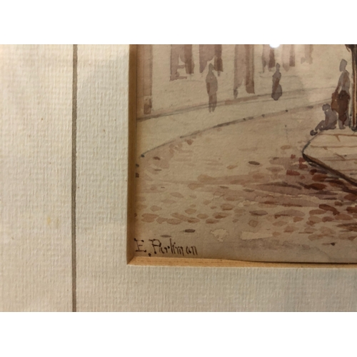 783 - Three Watercolours: Ernest Parkman (Bristol Interest) - Two Lewins Mead street scenes, both signed b... 