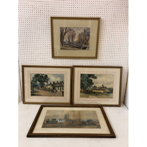 788 - Four late 19th-early 20th century watercolours by different artists to include: Emily Wooding - two ... 