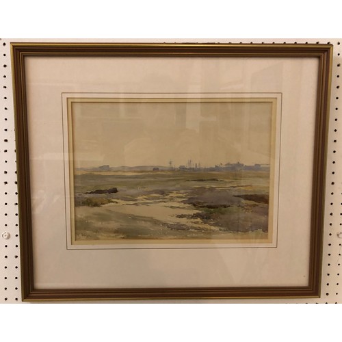 782 - David Gould Green R.I. (BRITISH, 1854-1917) - 'Rye Marshes, Early Morning', watercolour on paper, si... 