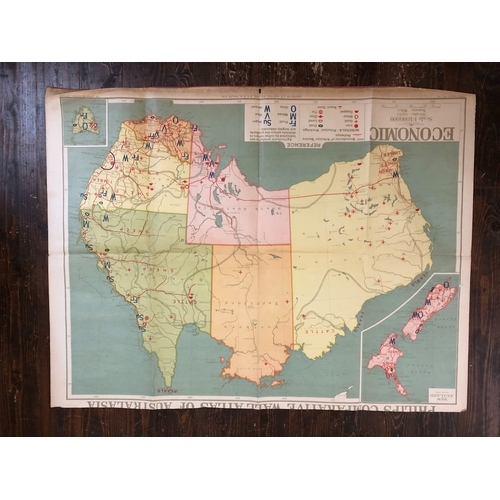 800 - The London Geographical Institute - Eight maps of Australia to include: Physical, Summer Climate, Po... 