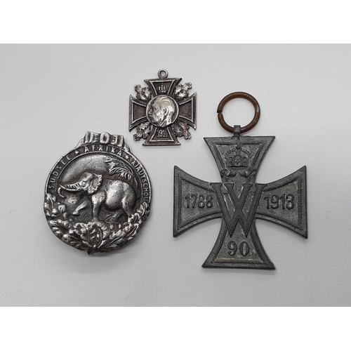 468 - Prussian / German WW1 period, an interesting group of medals etc to include an Imperial Elephant Ord... 