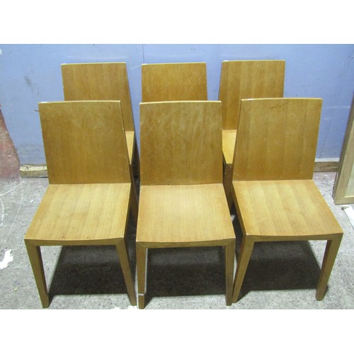 1363 - A set of six Habitat ‘Ruskim’ model pale oak dining chairs