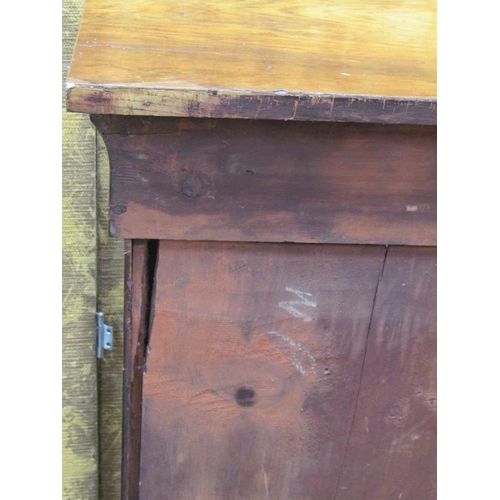 1499 - A 19th century pier cabinet enclosed by a glazed panelled door with applied cast brass fittings on a... 