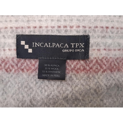 899 - 6 good quality woollen blankets / throws comprising 2 Alpaca wool mix fringed throws by Incalpaca TP... 