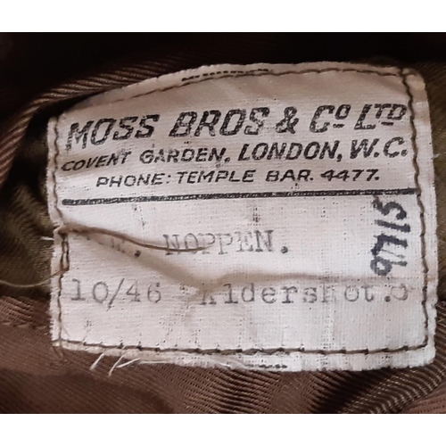 901 - Gloucestershire Regiment great coat dated 1946 with regimental buttons, together with breeches, post... 