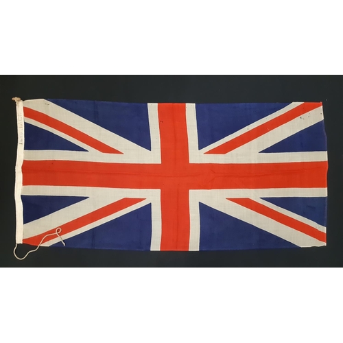 910 - Four vintage flags comprising Union flag , Royal banner of Scotland, Flag of Wales and the Royal Nav... 