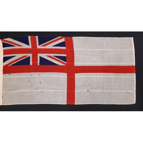 910 - Four vintage flags comprising Union flag , Royal banner of Scotland, Flag of Wales and the Royal Nav... 