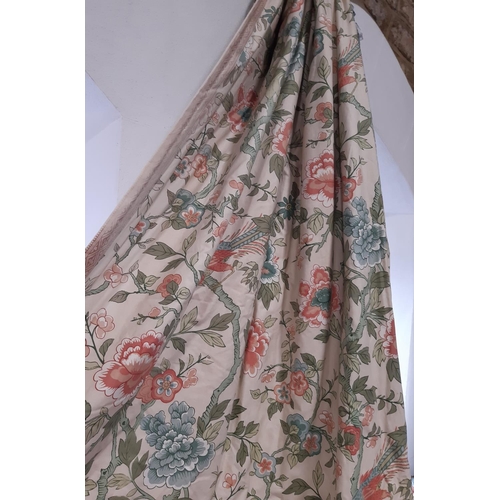 891 - 2 pairs of vintage curtains in 'Taipei' fabric by GP&J Baker, lined and thermal lined with pencil pl... 