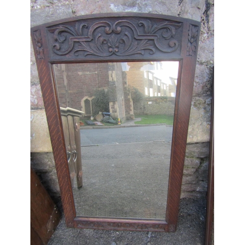 1156 - A Arts and Crafts oak coal/log box overlaid with copper fittings together with a oak stick stand, oa... 